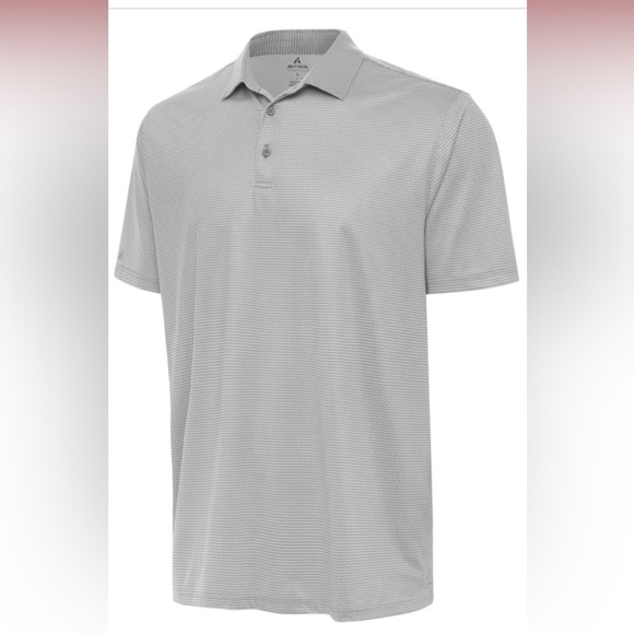 NWT Antigua Rings Men’s Golf Polo Medium White Skyscraper - Picture 1 of 5